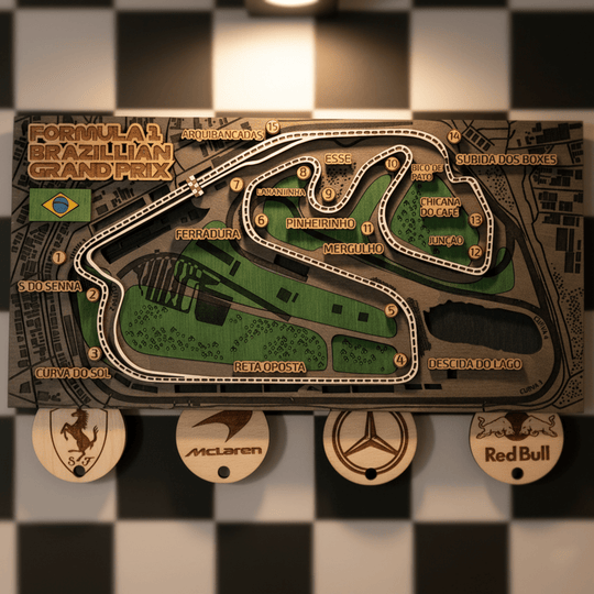 FORMULA 1 BRAZILIAN GRAND PRIX KEY HOLDER - ZeWood