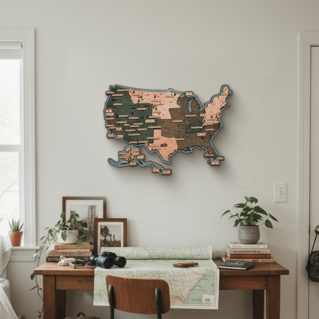 NATIONAL PARKS 3D WOOD POSTER - ZeWood