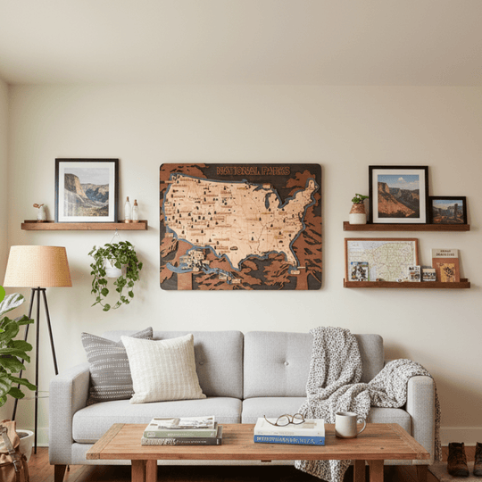 NATIONAL PARKS 3D WOOD MAP - ZeWood