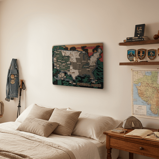 NATIONAL PARKS 3D WOOD MAP - ZeWood
