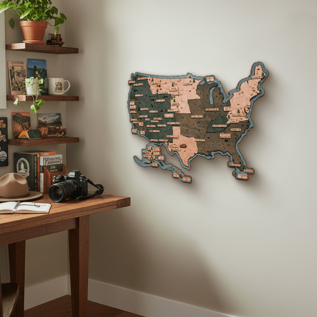 NATIONAL PARKS 3D WOOD POSTER - ZeWood