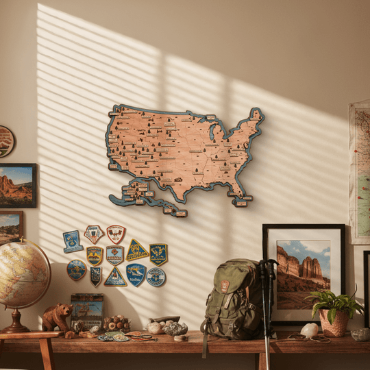NATIONAL PARKS 3D WOOD POSTER - ZeWood
