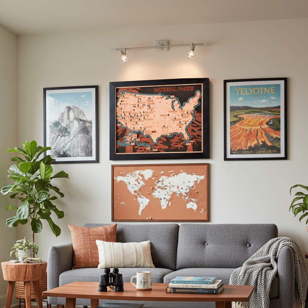 US 3D WOOD MAP OF NATIONAL PARKS - ZeWood