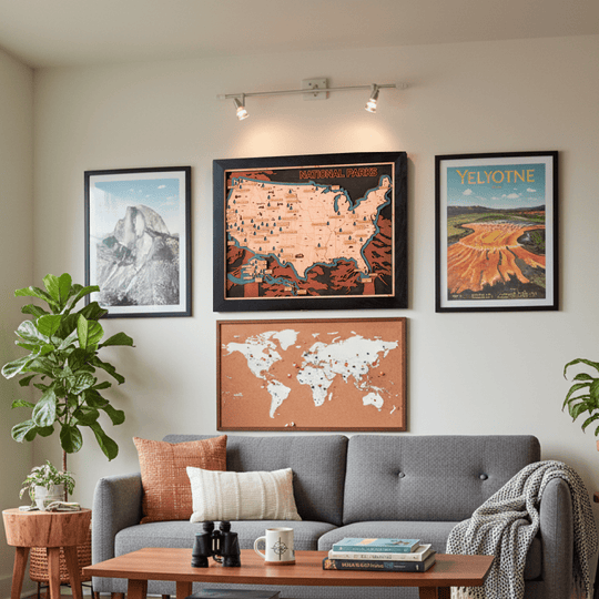 US 3D WOOD MAP OF NATIONAL PARKS - ZeWood