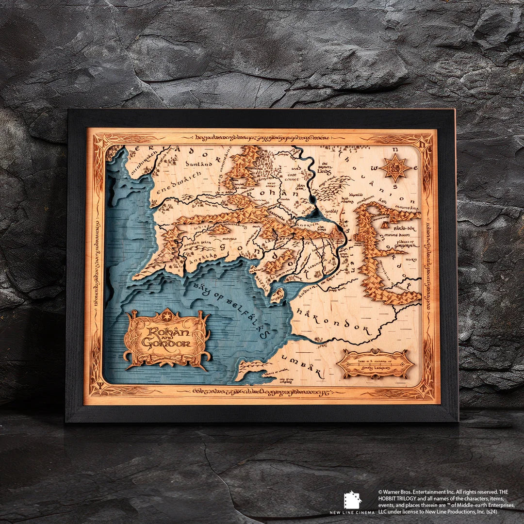 ROHAN AND GONDOR 3D WOOD MAP ZeWood Inc.