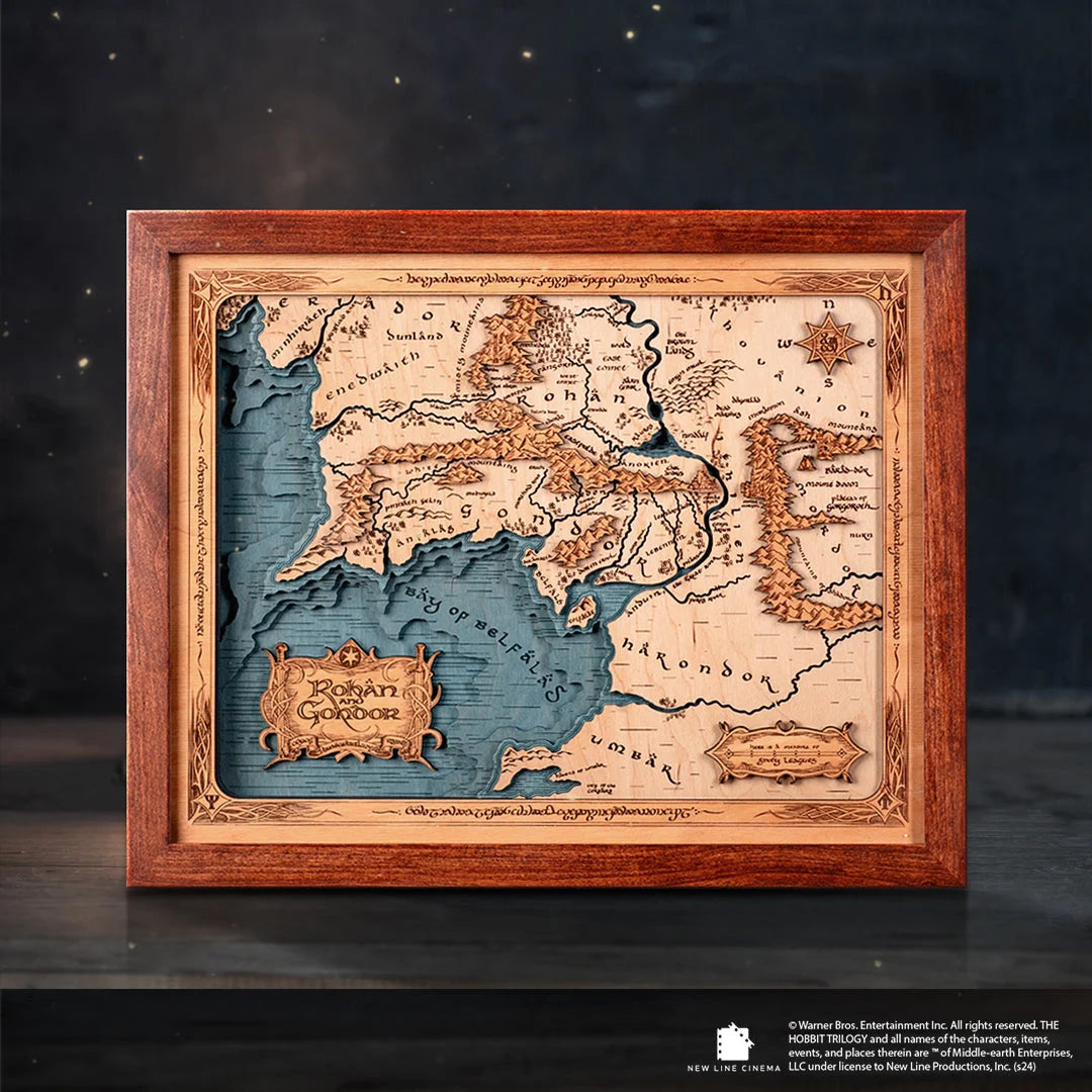 ROHAN AND GONDOR 3D WOOD MAP ZeWood Inc.