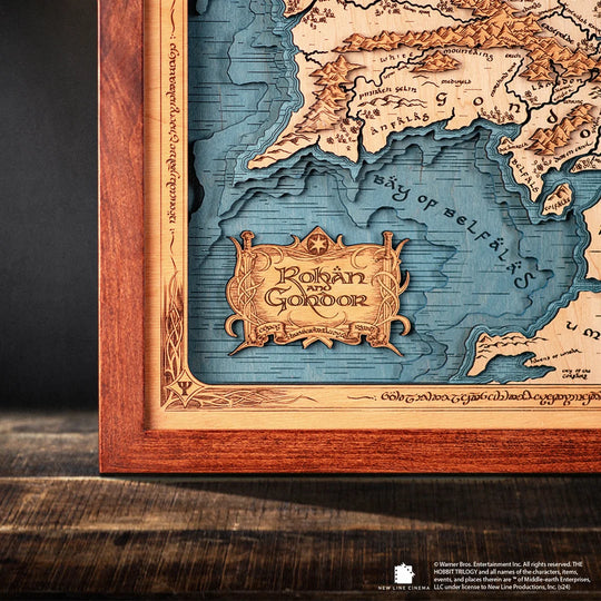 ROHAN AND GONDOR 3D WOOD MAP ZeWood Inc.