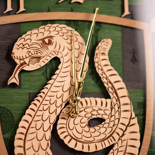 SLYTHERIN 3D WALL CLOCK - ZeWood