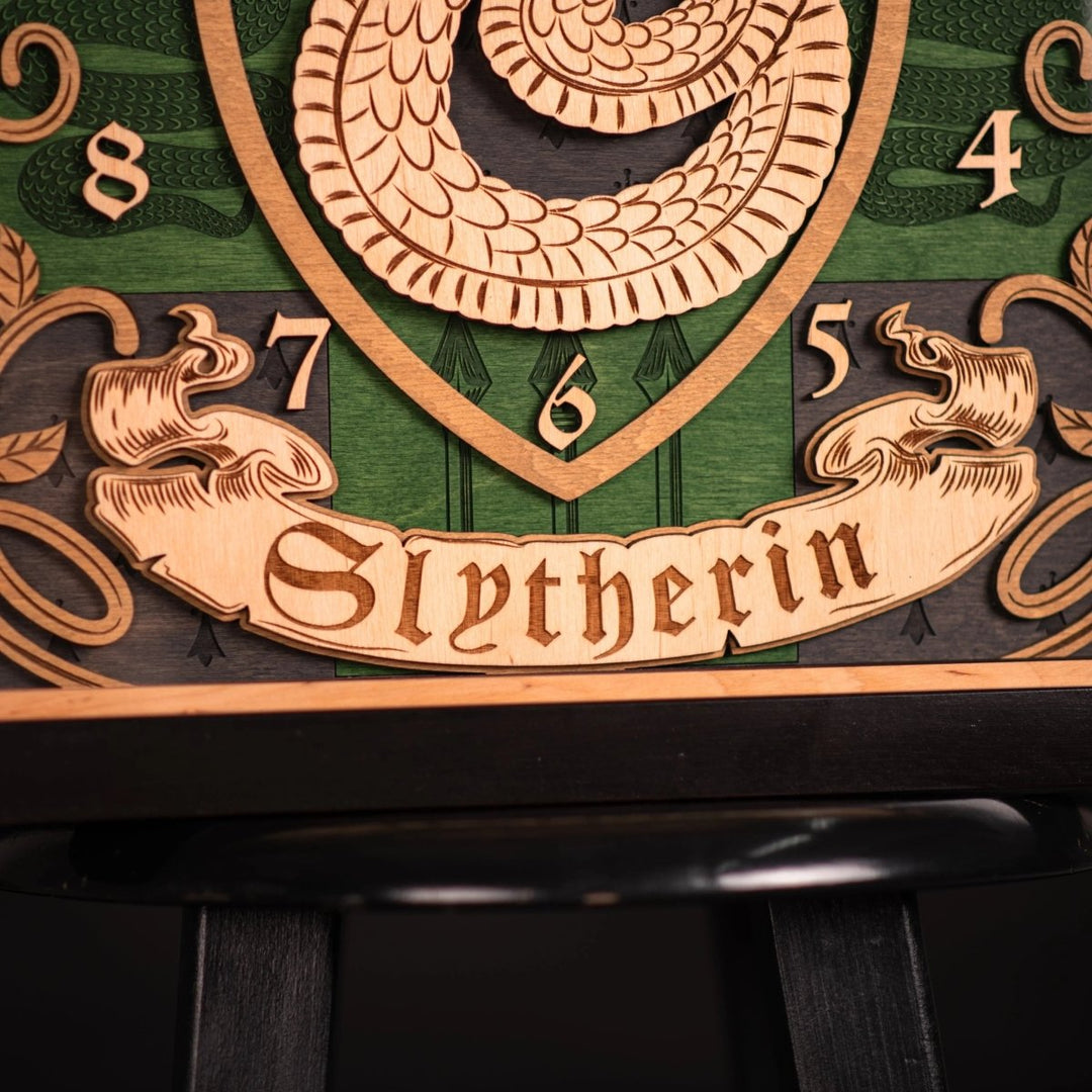 SLYTHERIN 3D WALL CLOCK - ZeWood