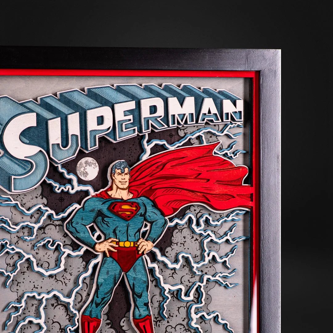 SUPERMAN 3D POSTER - ZeWood