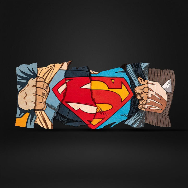 SUPERMAN THROUGH THE YEARS POSTER - A Heroic Wood Anniversary Gift
