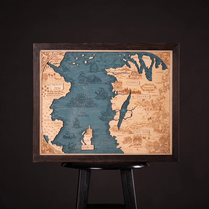 THE GRISHA TRILOGY WOOD MAP