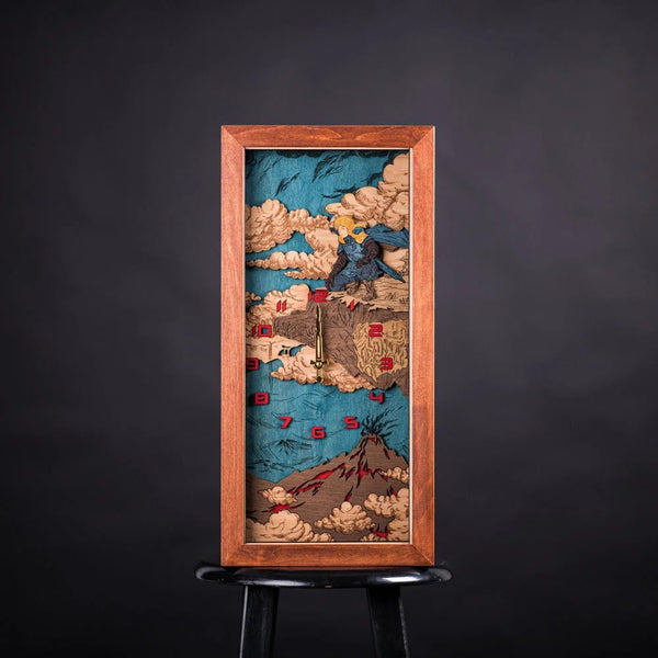 THE HYRULE 3D WOOD WALL CLOCK. LINK EDITION - ZeWood