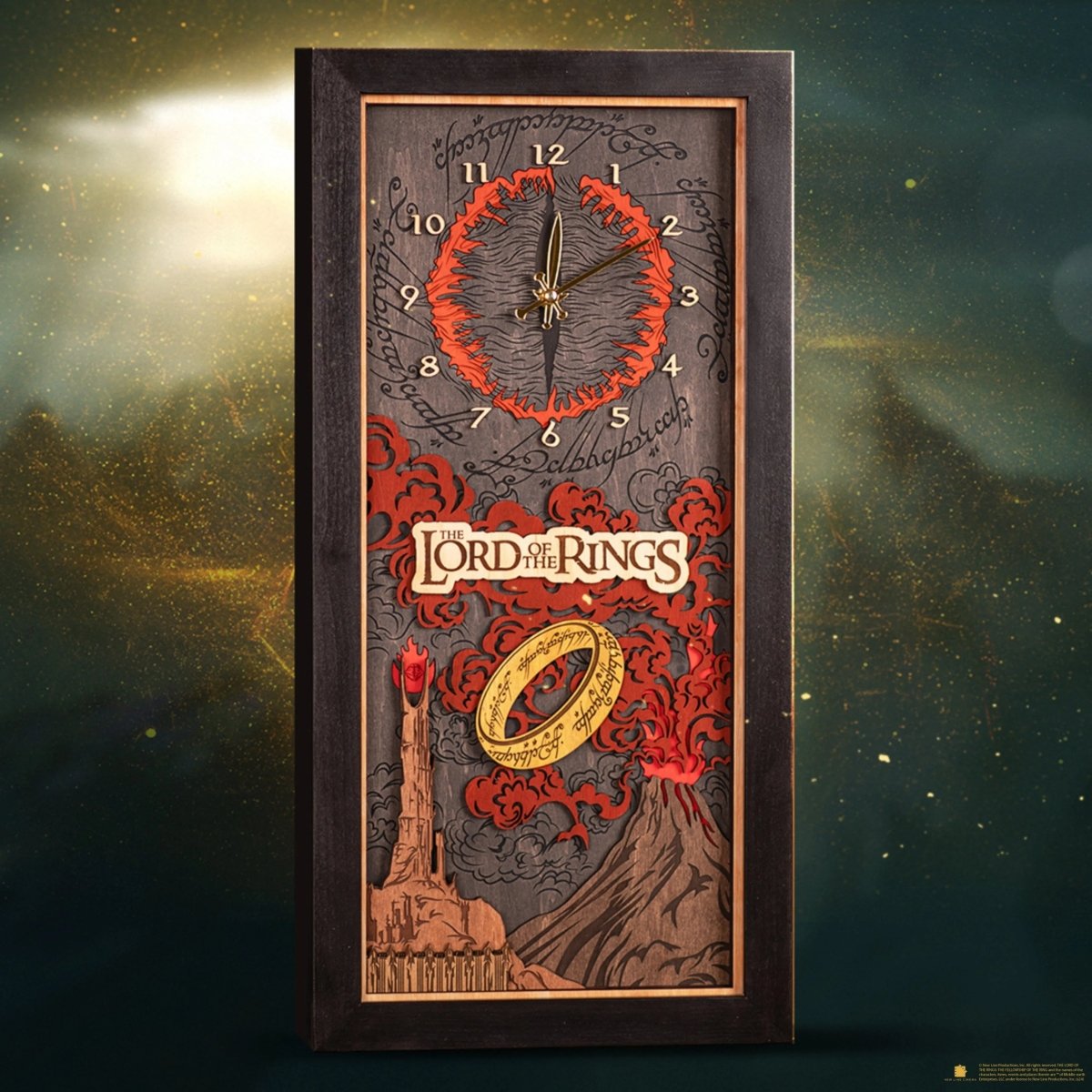 THE LORD OF THE RINGS 3D WALL CLOCK - ZeWood