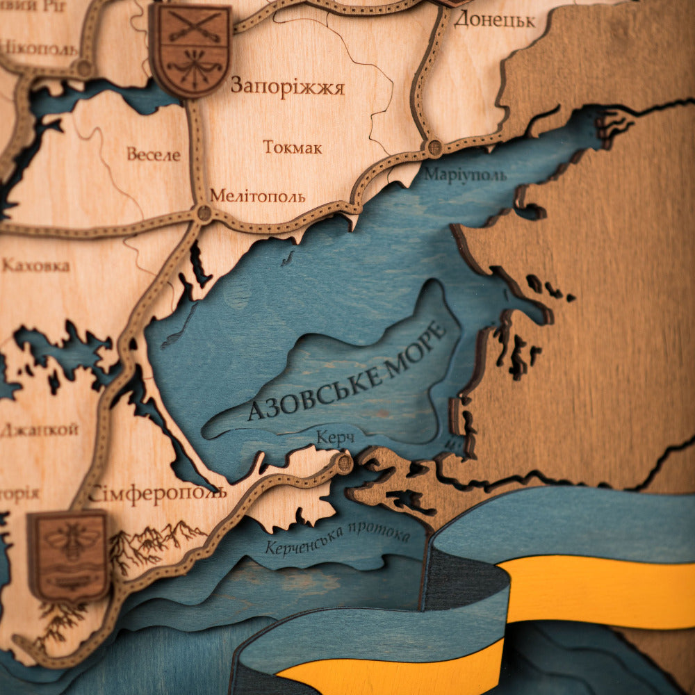 UKRAINE 3D WOOD MAP ZeWood Inc.