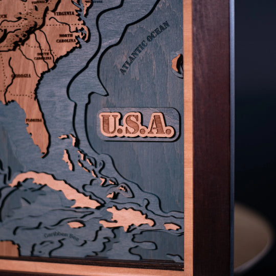 USA 3D WOOD MAP ZeWood Inc.