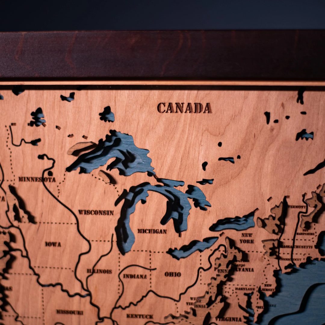 USA 3D WOOD MAP ZeWood Inc.