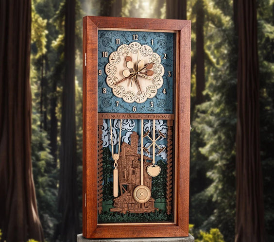Weasley Family™ Clock - magical wood anniversary gift - ZeWood