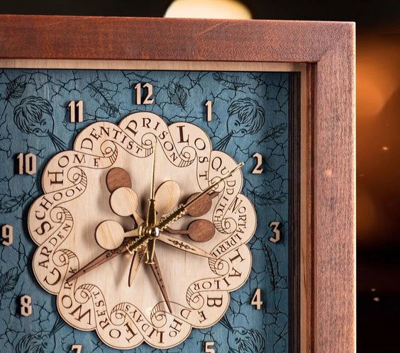 Weasley Family™ Clock - magical wood anniversary gift - ZeWood
