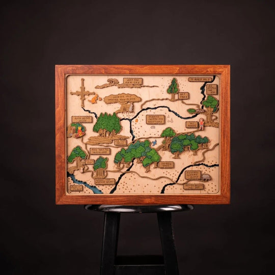 WINNIE THE POOH 3D WOOD MAP - ZeWood