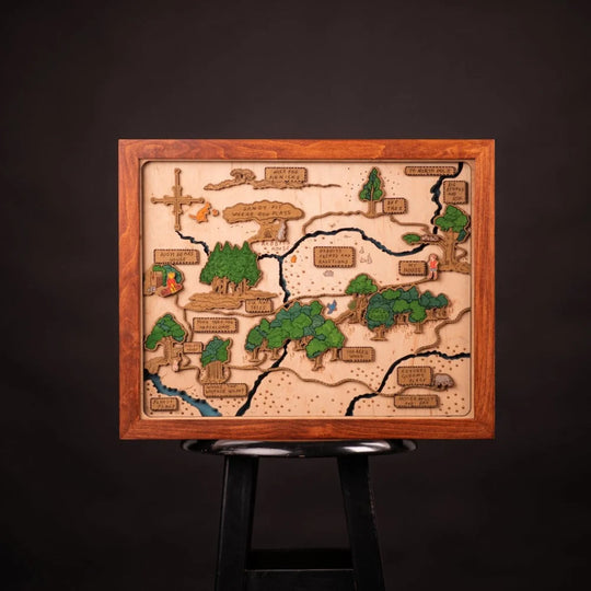 WINNIE THE POOH 3D WOOD MAP ZeWood Inc.