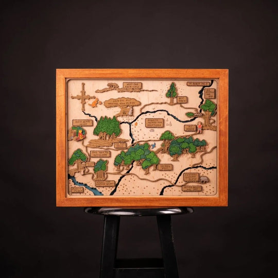 WINNIE THE POOH 3D WOOD MAP - ZeWood