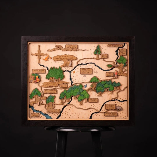 WINNIE THE POOH 3D WOOD MAP - ZeWood