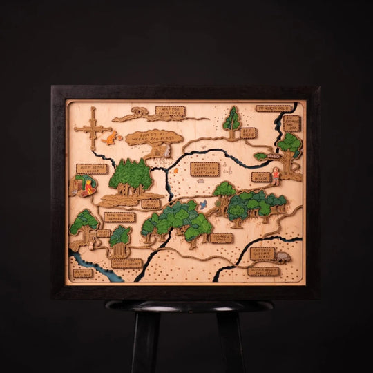 WINNIE THE POOH 3D WOOD MAP ZeWood Inc.