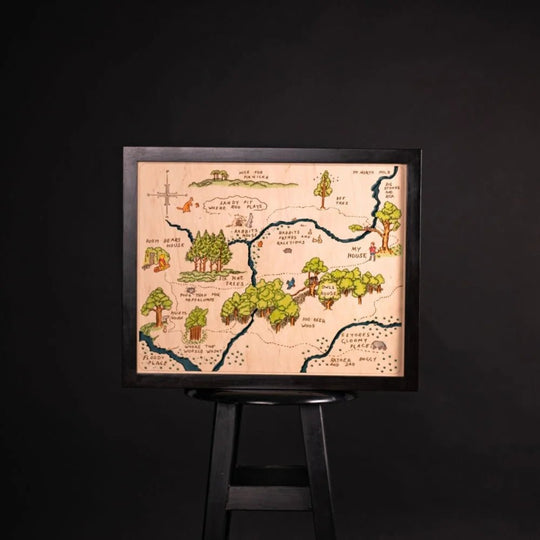 WINNIE THE POOH 3D WOOD MAP - ZeWood