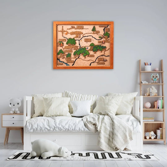 WINNIE THE POOH 3D WOOD MAP - ZeWood