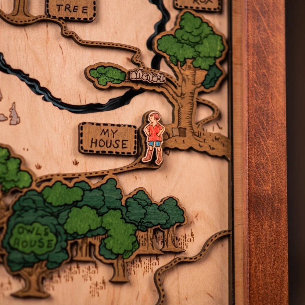 WINNIE THE POOH 3D WOOD MAP - ZeWood