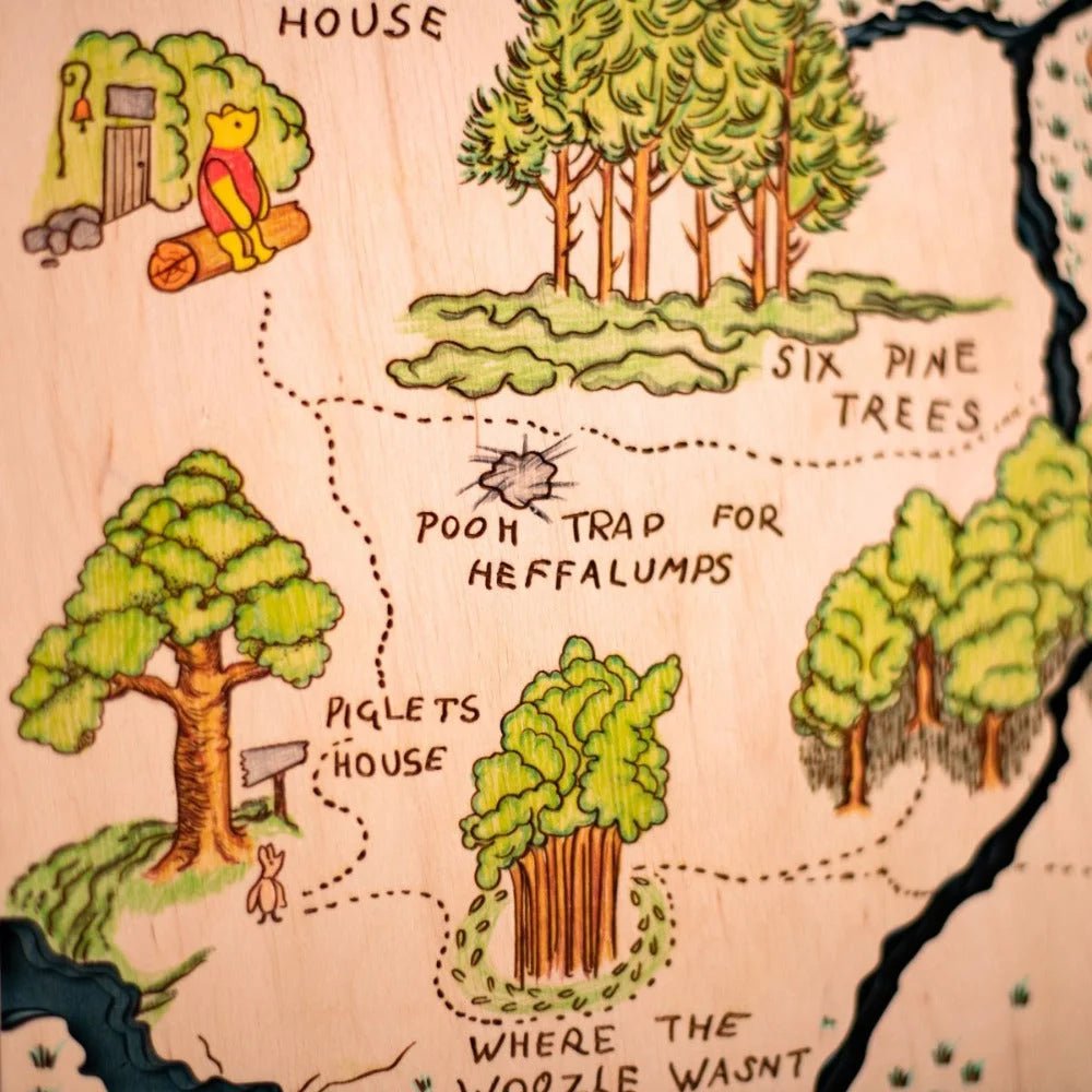 WINNIE THE POOH 3D WOOD MAP - ZeWood