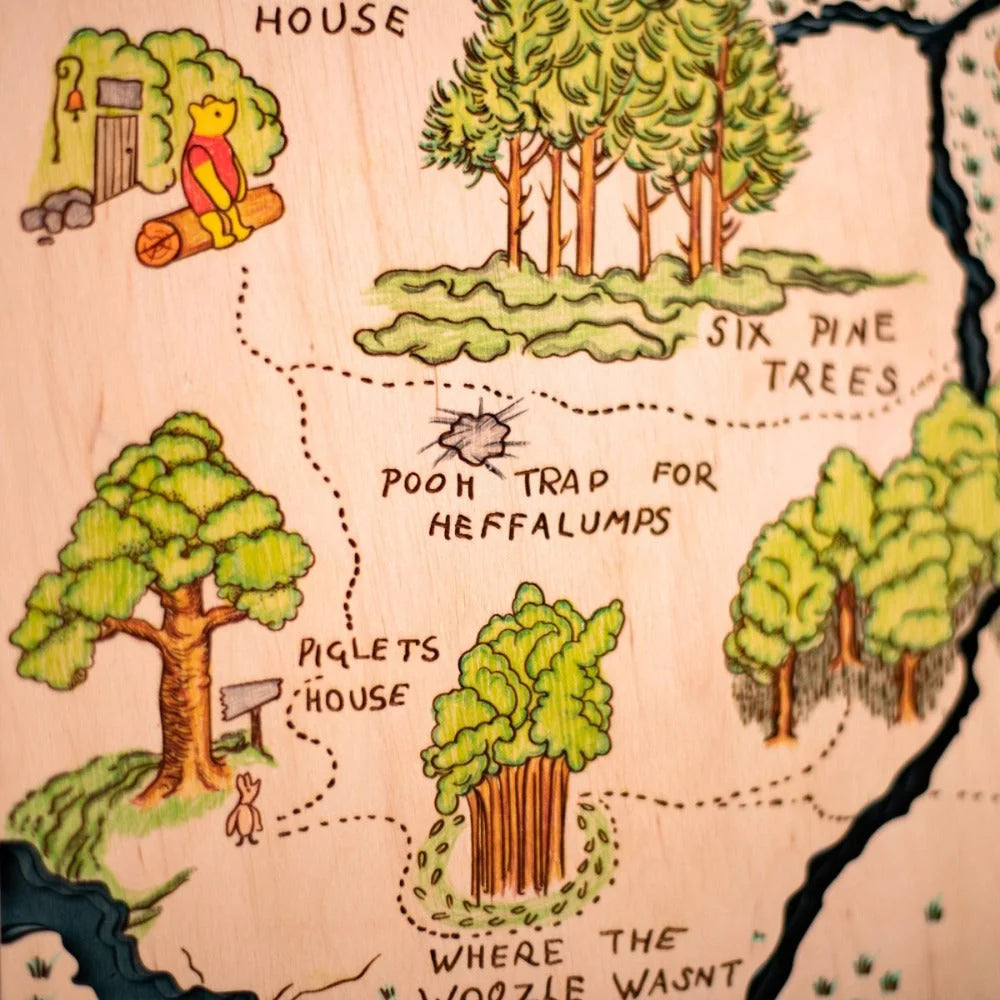 WINNIE THE POOH 3D WOOD MAP ZeWood Inc.