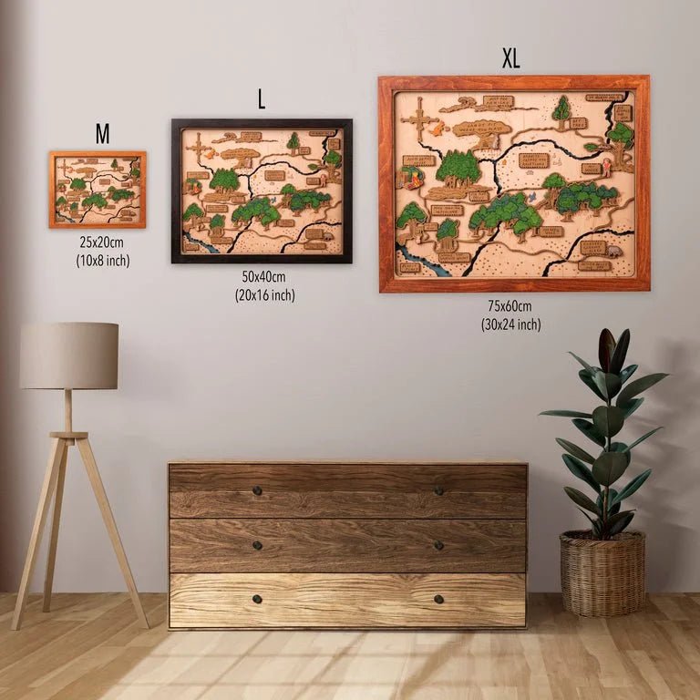 WINNIE THE POOH 3D WOOD MAP - ZeWood