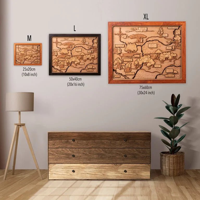 WINNIE THE POOH 3D WOOD MAP - ZeWood