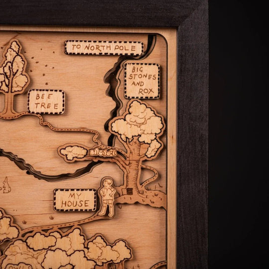 WINNIE THE POOH 3D WOOD MAP - ZeWood