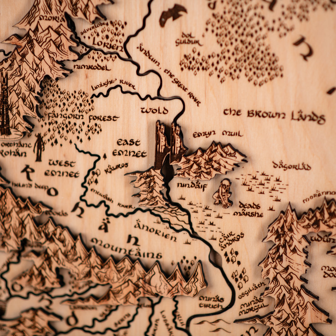 3D MIDDLE EARTH MAP NATURAL EDITION