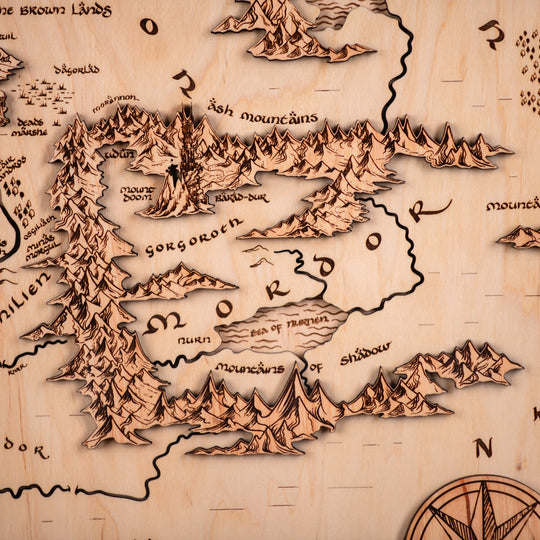 3D MIDDLE EARTH MAP NATURAL EDITION