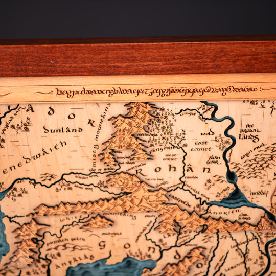 ROHAN AND GONDOR 3D WOOD MAP