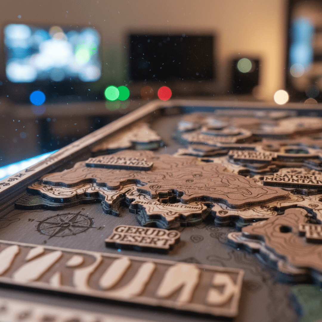 THE HYRULE 3D WOOD POSTER - ZeWood