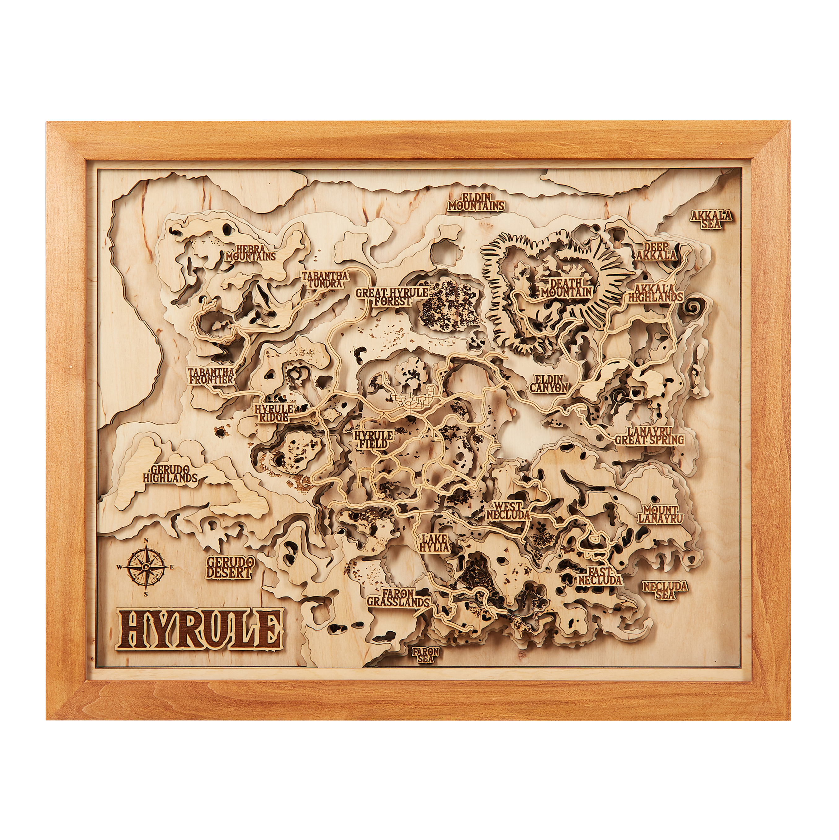 Our 3D wood map of The Legend Of Zelda - Hyrule Kingdom – ZeWood