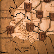 UKRAINE 3D WOOD MAP