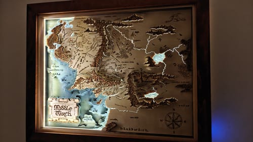 Sebastian's Middle-earth map (Loox review photo)