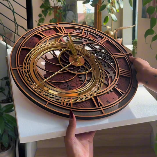 Hogwarts Clock Tower 3D wood clock, handcrafted and officially licensed