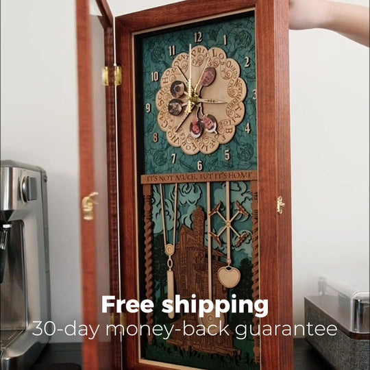 Weasley family 3D wood clock, handcrafted and officially licensed