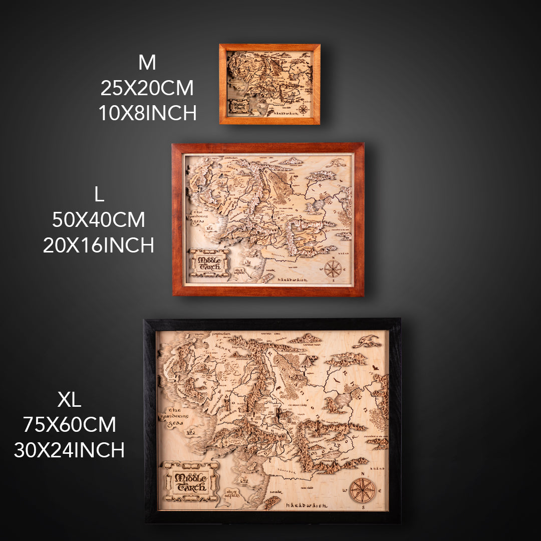 3D MIDDLE EARTH MAP NATURAL EDITION