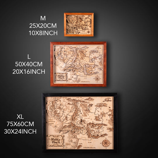 3D MIDDLE EARTH MAP NATURAL EDITION