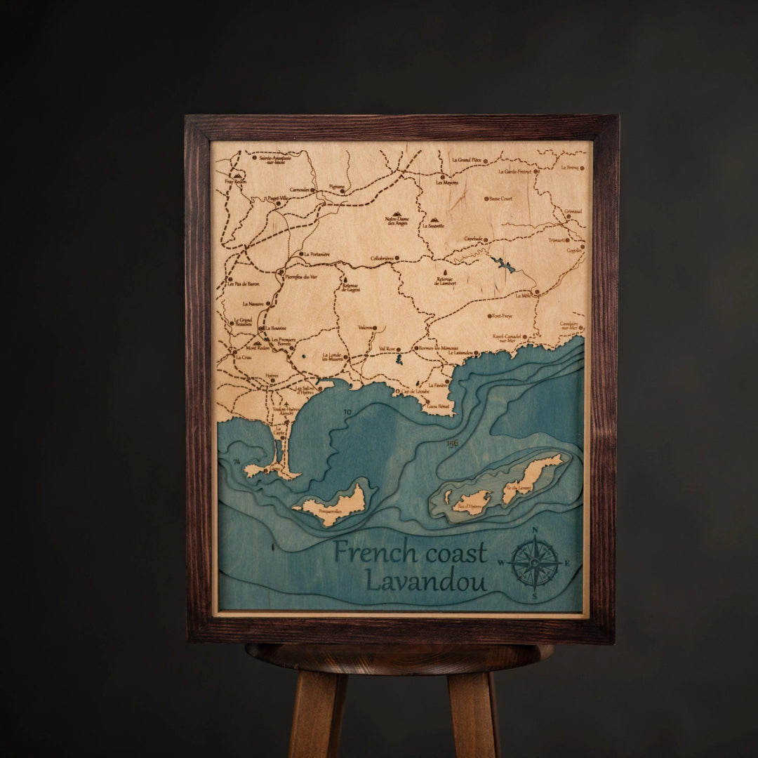 3D FRENCH COAST LAVANDOU MAP ZeWoodMap